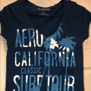 Aeropostale Surf Tour V-Neck Top